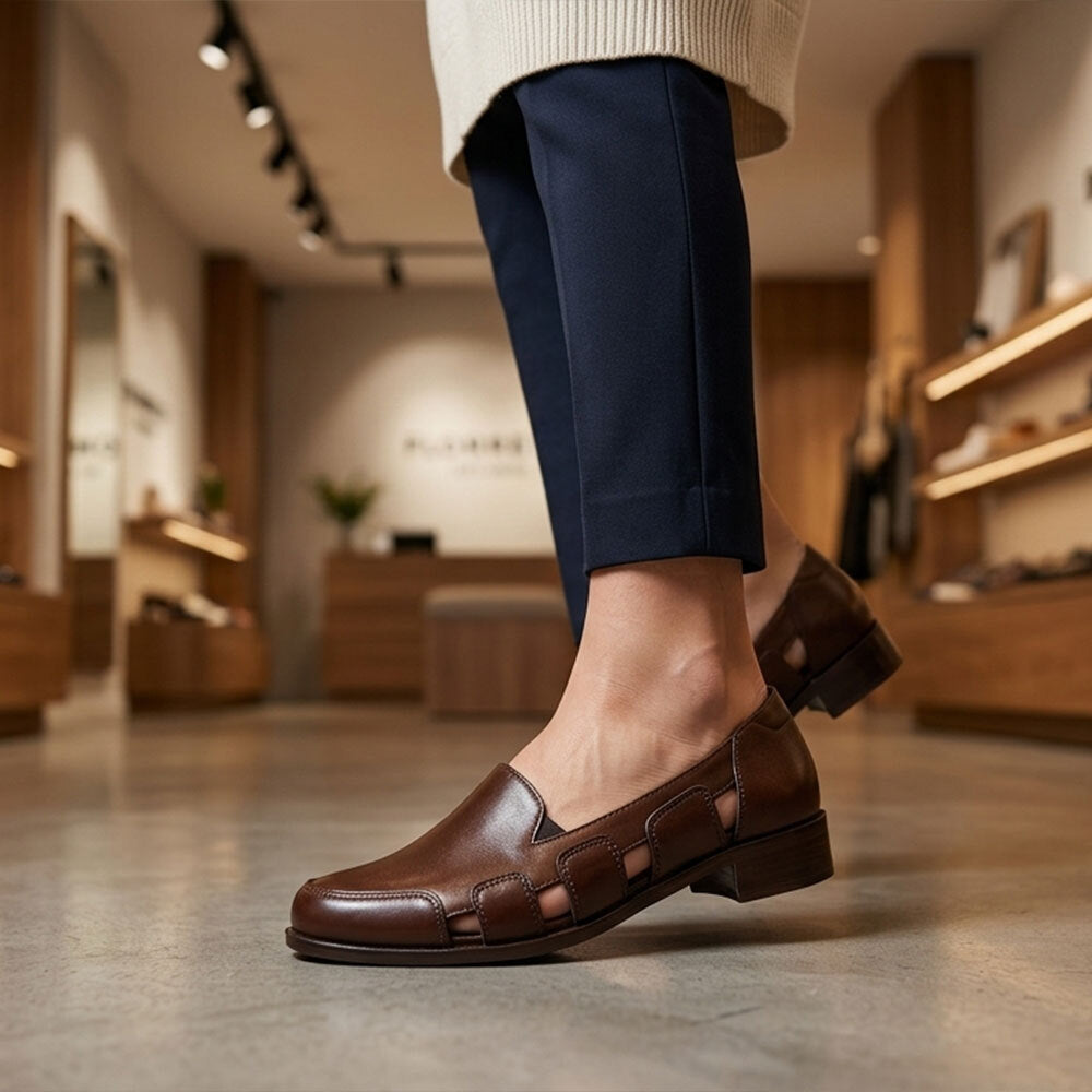 Comfort Neutral Leather Shoes and Sandal